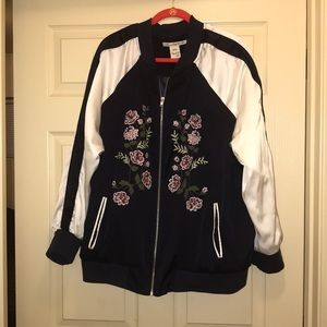 American rag sz3 satin bomber jacket